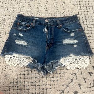 Aeropostale Cheeky Shorts with Lace Pockets